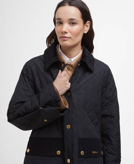 Corinne Quilted Jacket Black/Ancient