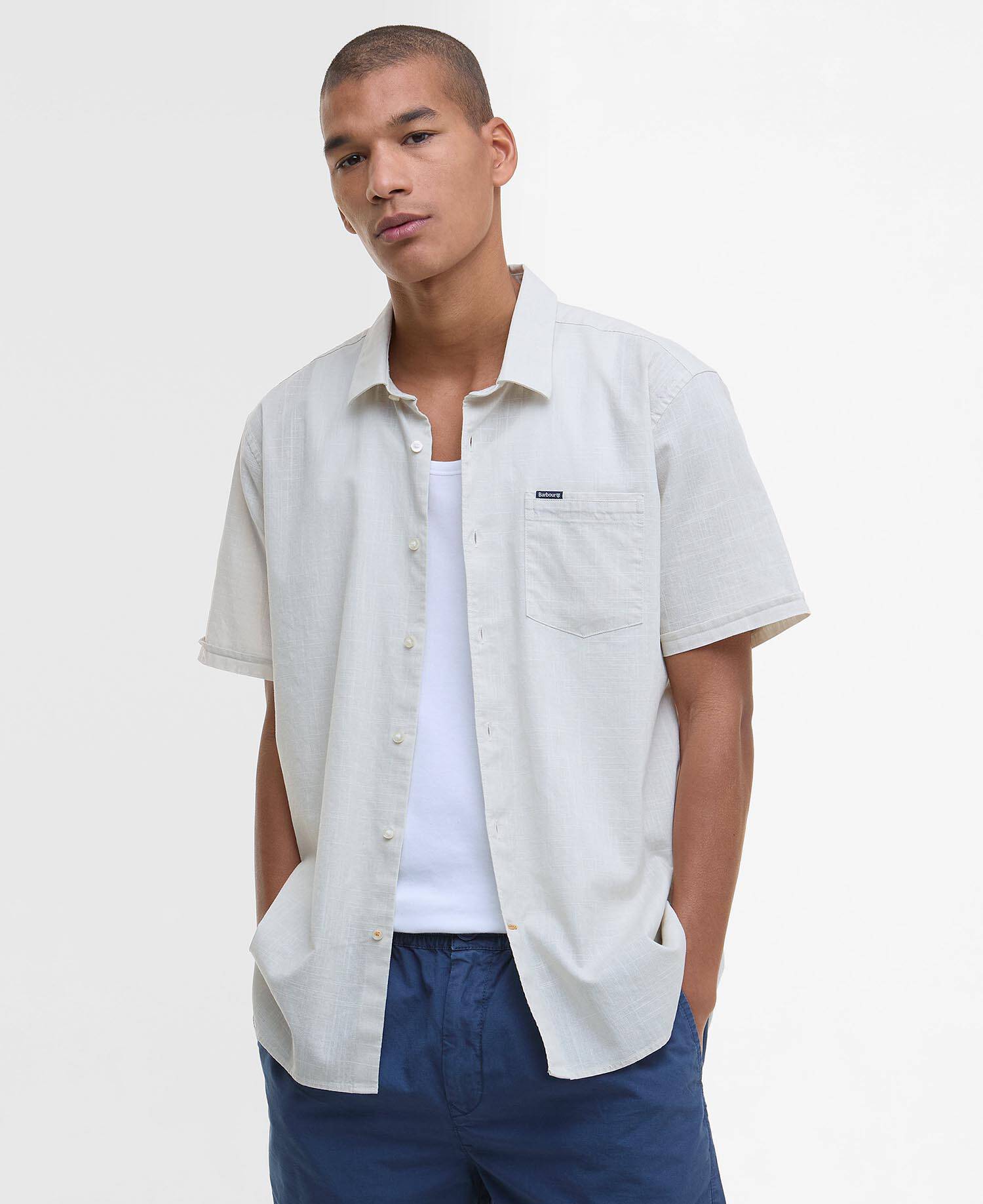 Pigment Dye Slub Short-Sleeved Shirt image number 0