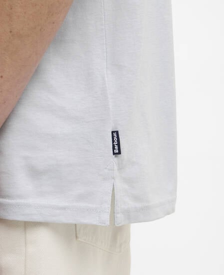 Polo Steventon in misto lino con vestibilit&agrave; leggermente aderente Blue Haze