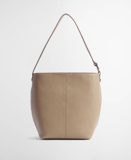 Cedar Suede Bucket Bag Sand