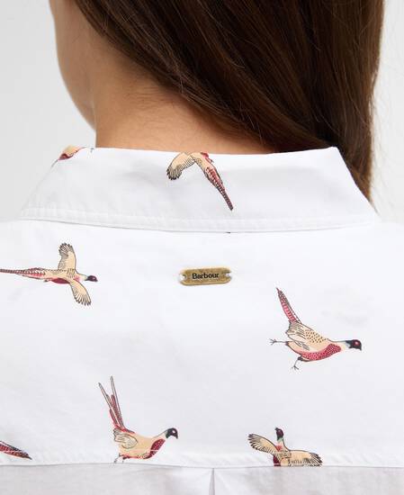 Safari Relaxed Long-Sleeved Shirt Pheasant Print