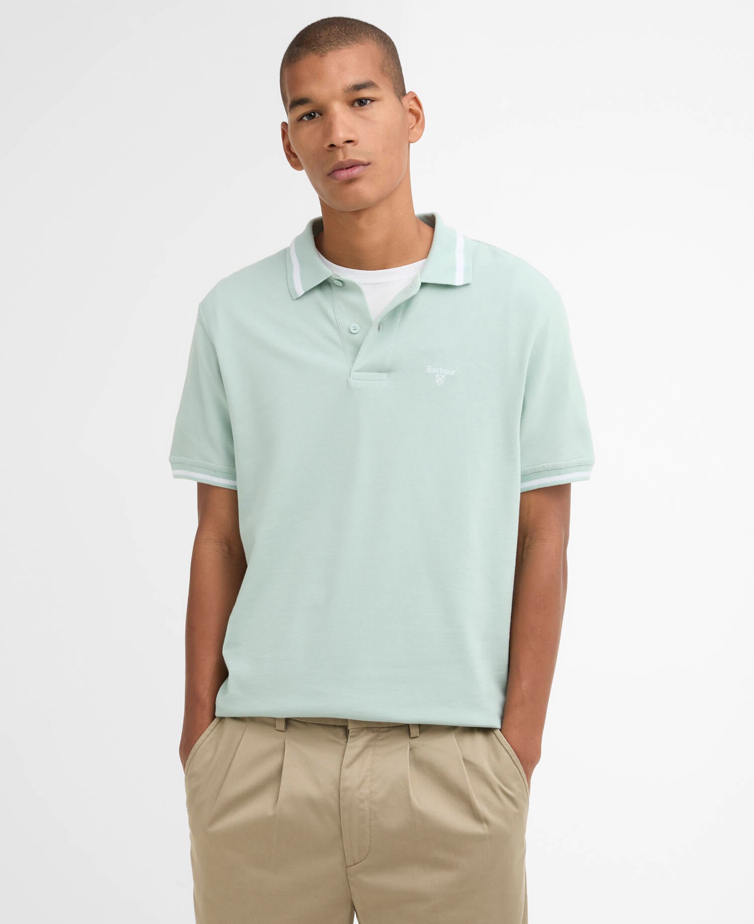 Ferrybridge Lightweight Polo Shirt Mint Blue image number 0