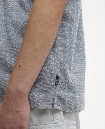 Firth Textured Short-Sleeved Relaxed Shirt Dusk Blue