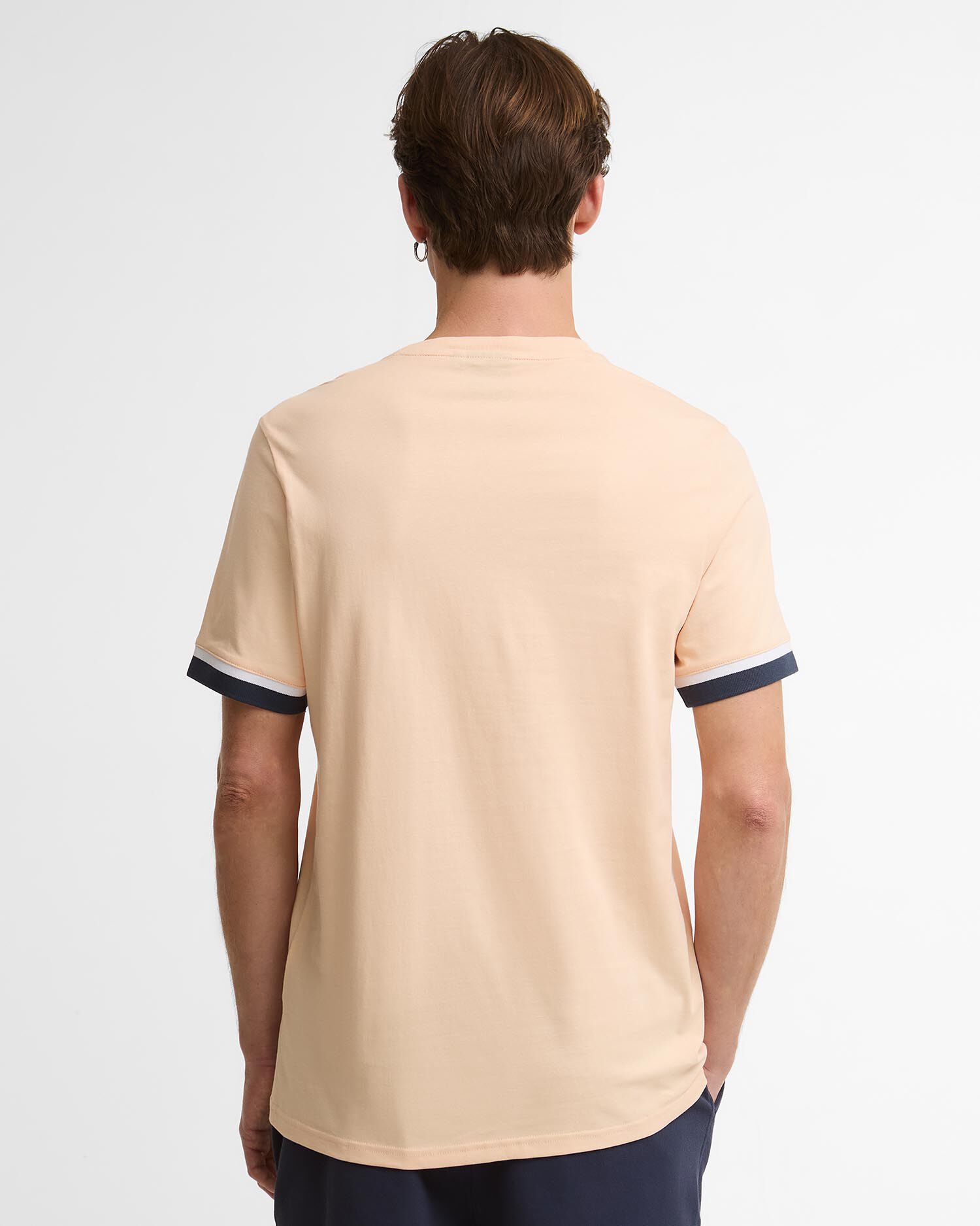 Deep Cuff Evan Tipped T-Shirt Bleached Apricot