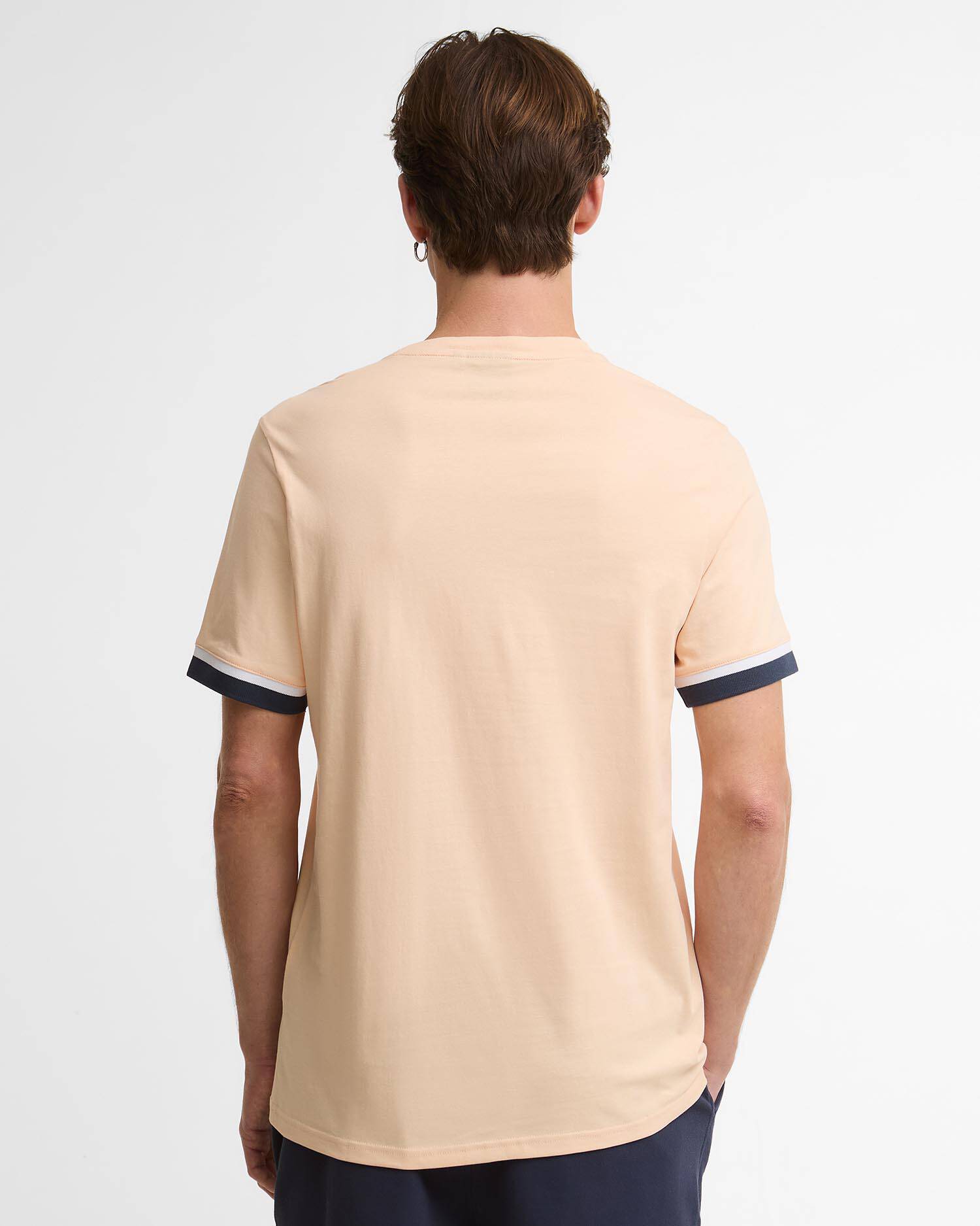 Deep Cuff Evan Tipped T-Shirt Bleached Apricot image number 2