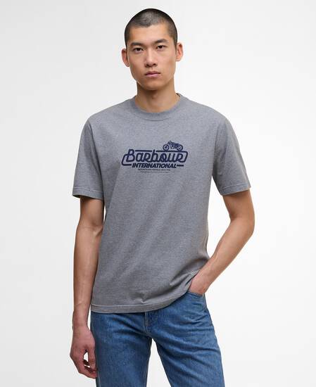 T-shirt con stampa Pillion Anthracite Marl