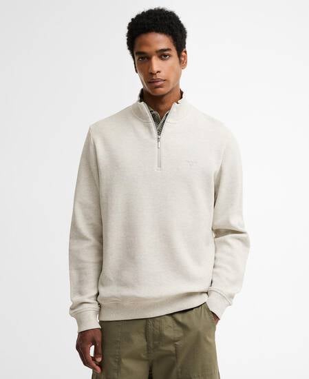 Ravensworth Quarter-Zip Sweatshirt Ecru Marl