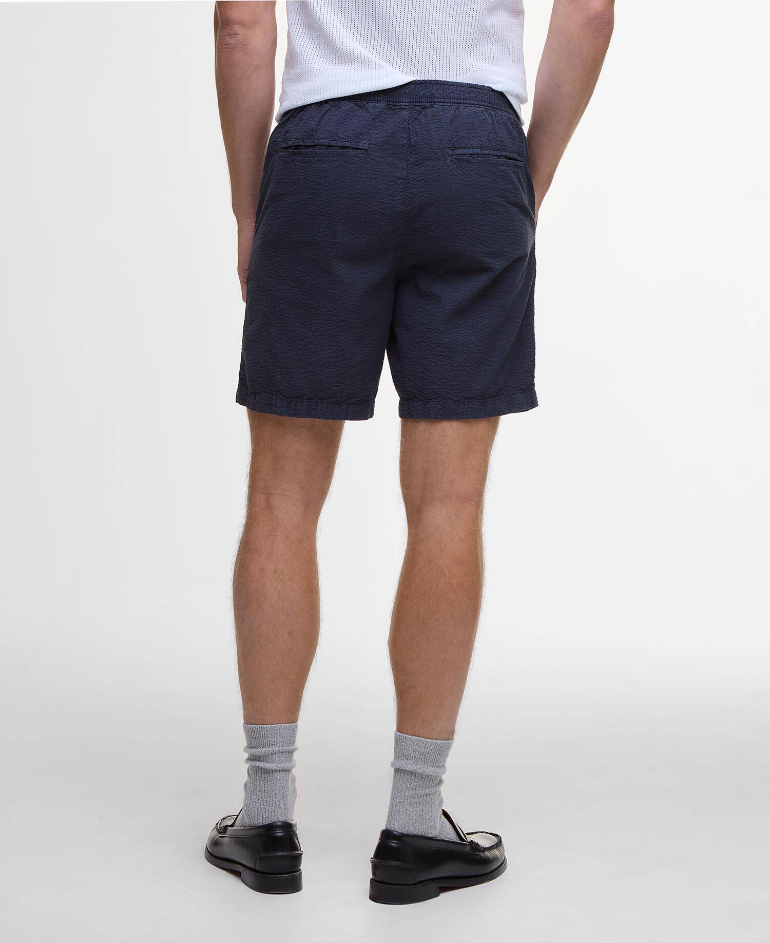 Seersucker Relaxed Shorts Classic Navy image number 2