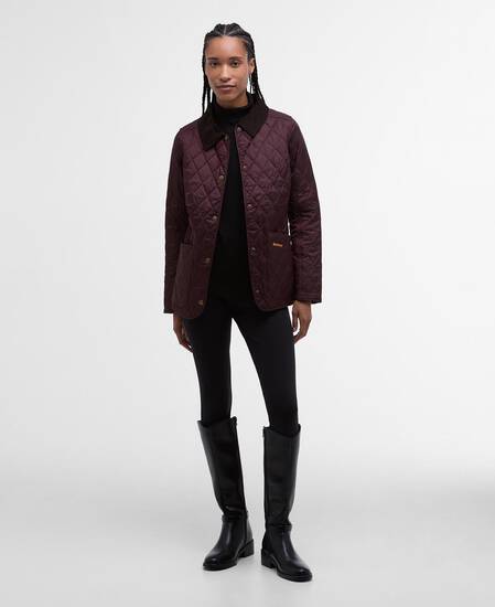 Annandale Quilted Jacket Black Cherry
