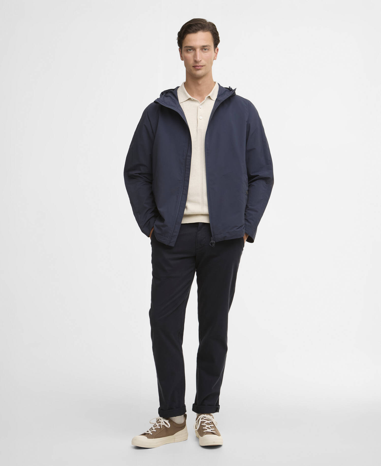 Giacca antipioggia Modern Rokig con cappuccio Navy image number 1