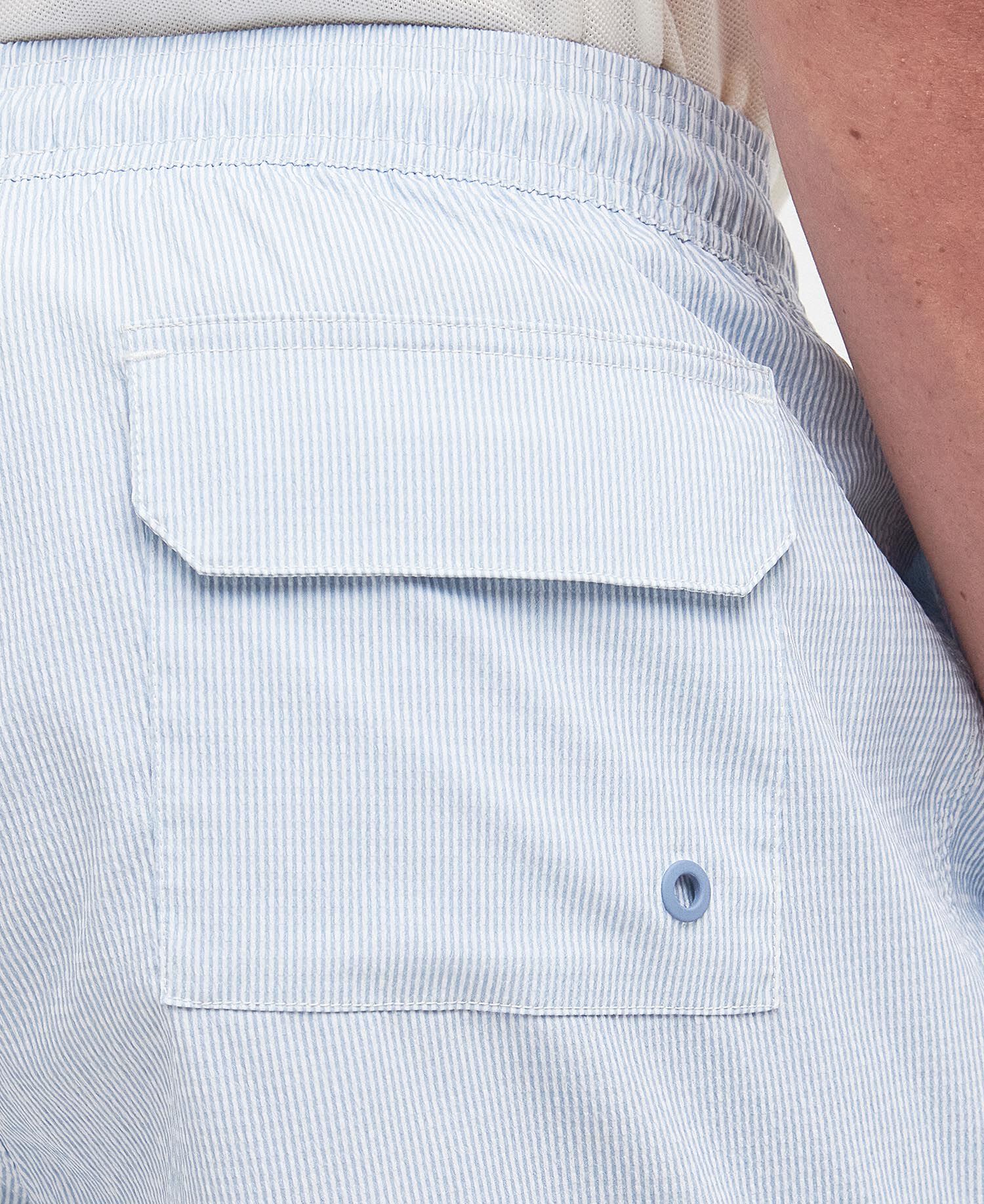 Somerset Pinstripe Swim Shorts Sky Blue
