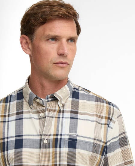 Kurzarmhemd Swinfell Checked Regular Russet