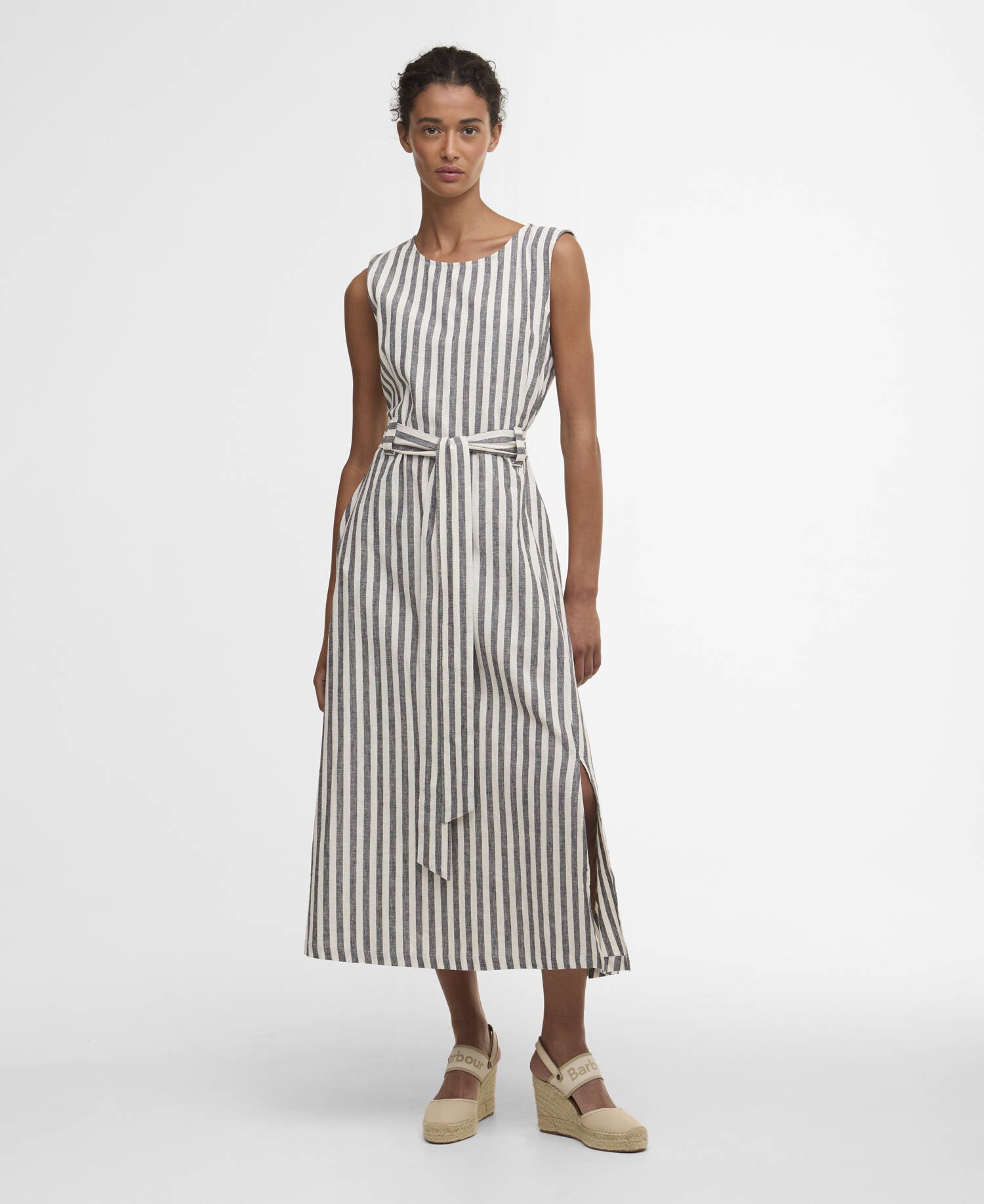 Inez Striped Midi Dress image number 0