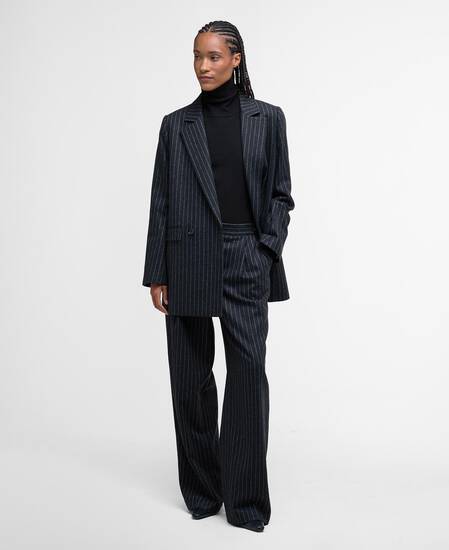 Antonia Double-Breasted Blazer Charcoal