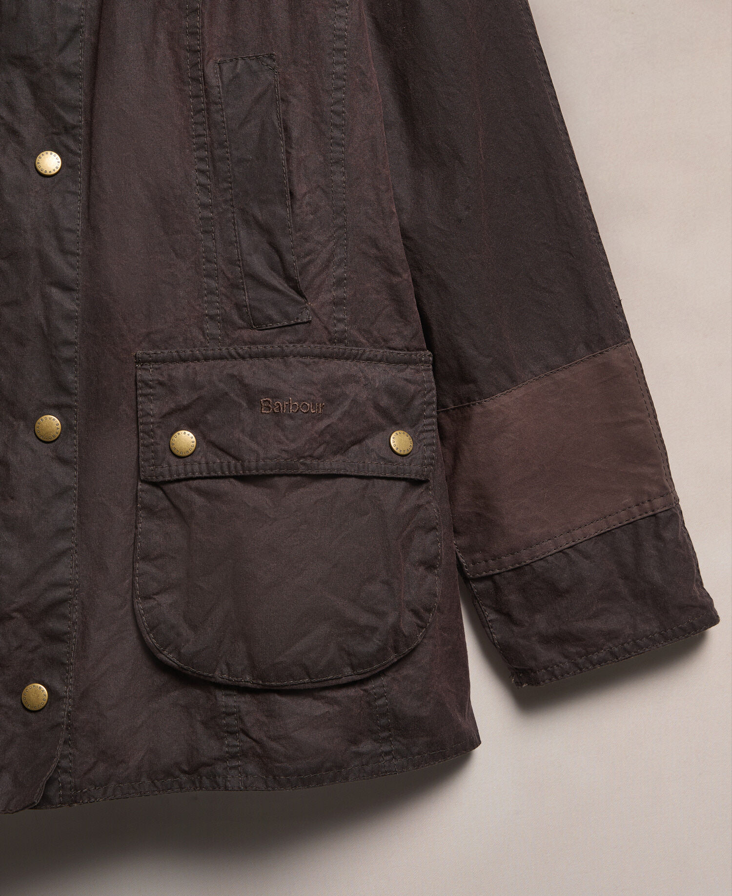Barbour Re-Loved Women's Beadnell Waxed Jacket - Size 14 Rustic