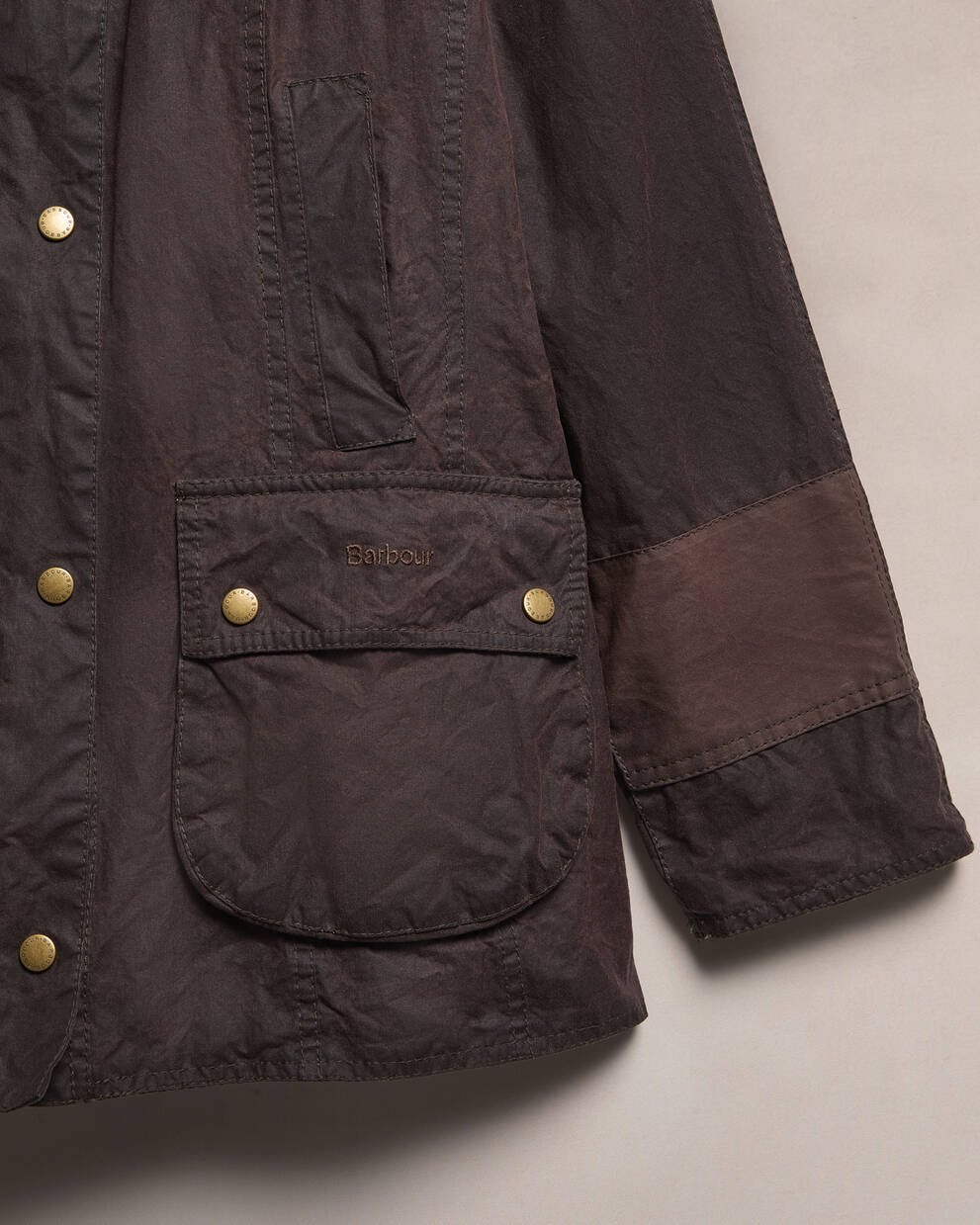 Barbour Re-Loved Women's Beadnell Waxed Jacket - Size 14