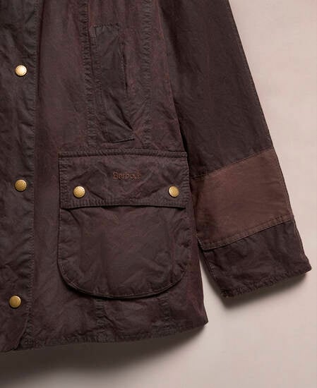 Barbour Re-Loved Women's Beadnell Waxed Jacket - Size 14 Rustic