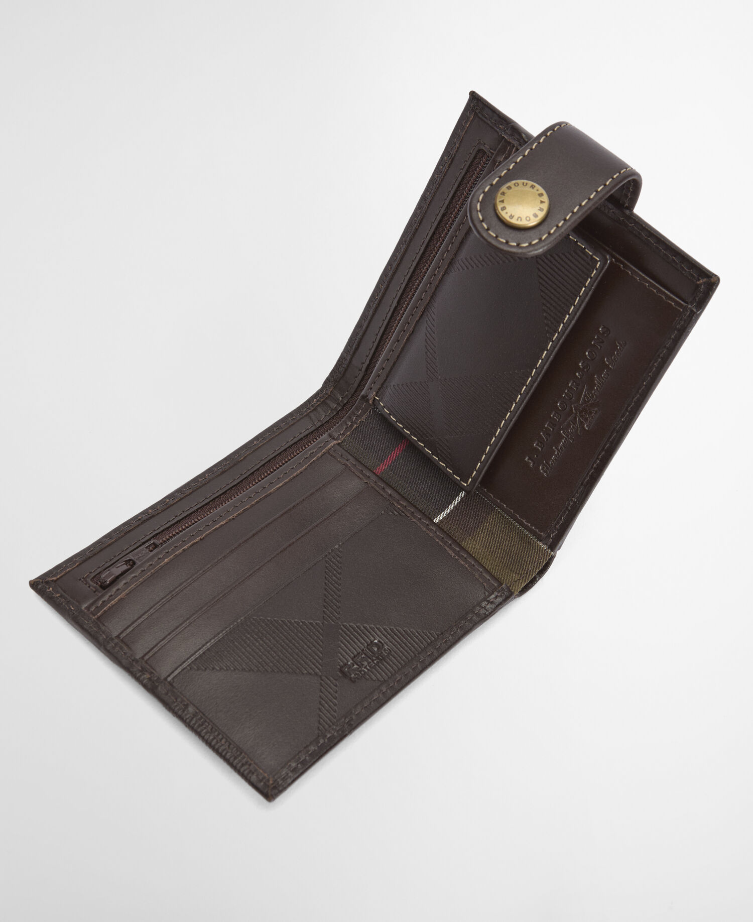 Bamburgh Deboss Leather Wallet Brown