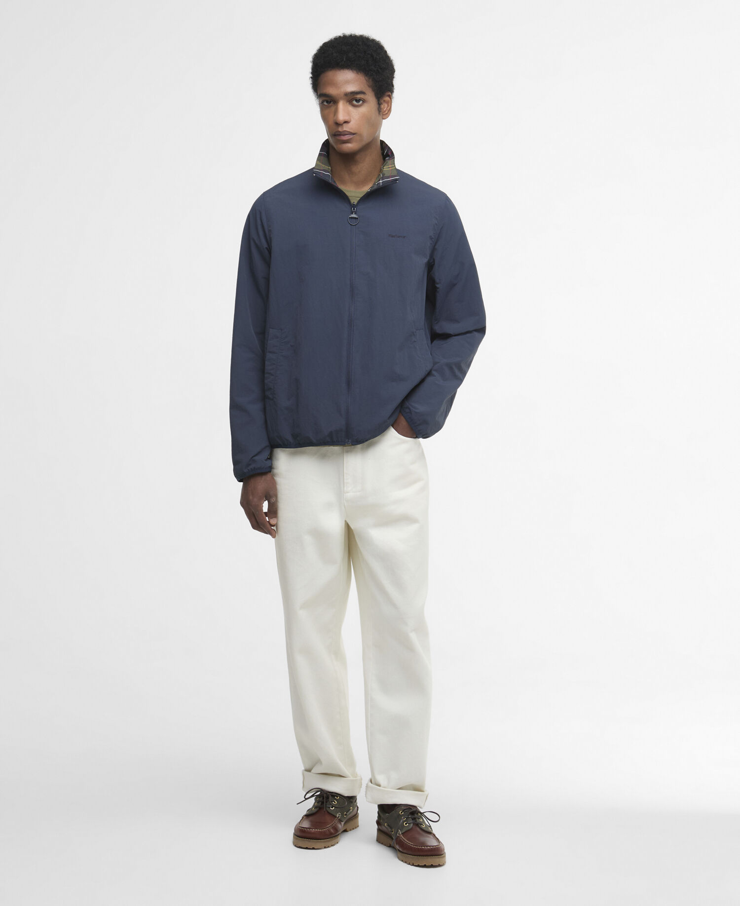 Reversible Korbel Showerproof Jacket Navy