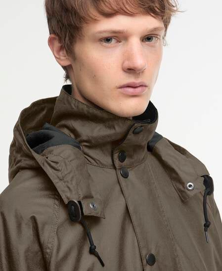 Barbour for Margaret Howell Waxed Parka Kelp