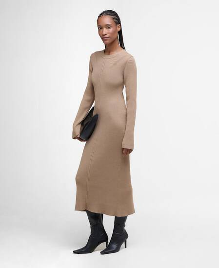 Abito midi in maglia Anastasia Pale Camel
