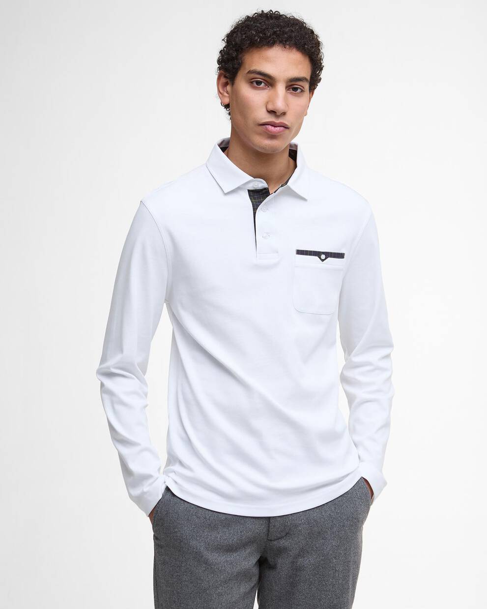 Corpatch Tailored Long-Sleeved Polo Shirt