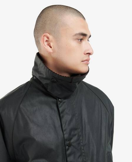 Oversized Bedale Waxed Jacket Sage