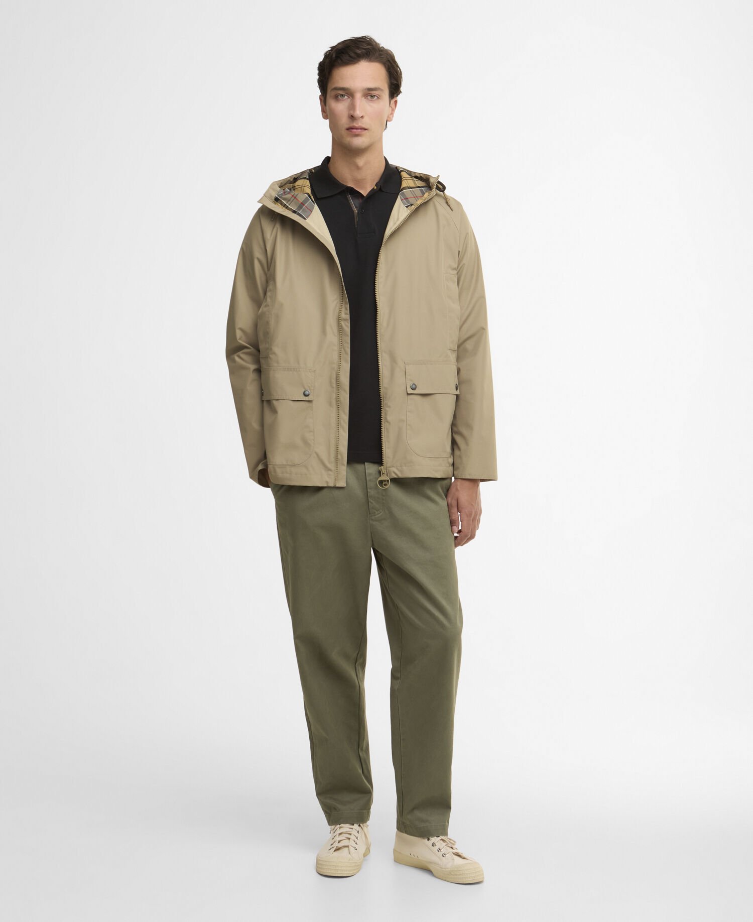 Jacke Hooded Domus Washed Stone