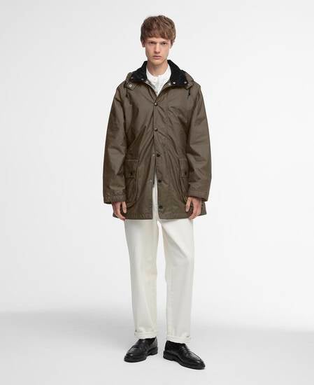 Barbour for Margaret Howell Waxed Parka Kelp