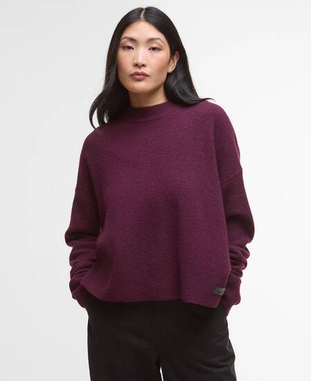 Cardigan con zip Leonie Black Cherry