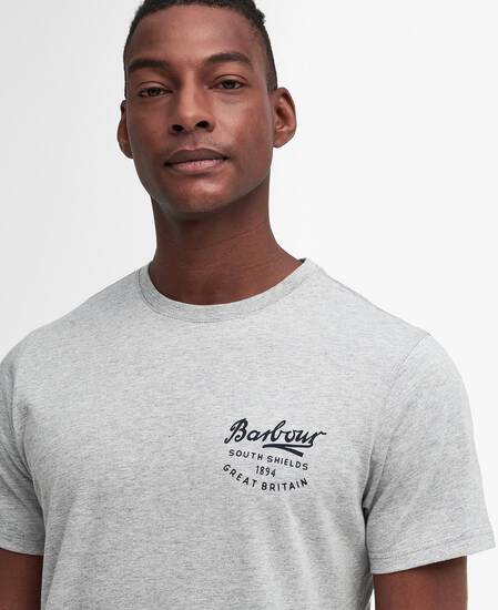 Script Graphic T-Shirt Grey Marl