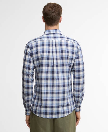Harwood Gingham Long-Sleeved Tailored Shirt Blue