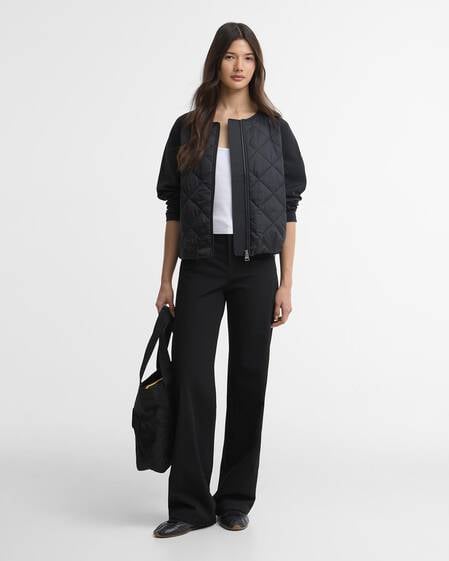 Seren Quilted Sweat Black