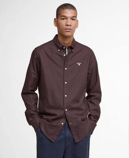 Oxford Tailored Long-Sleeved Shirt Dark Oak