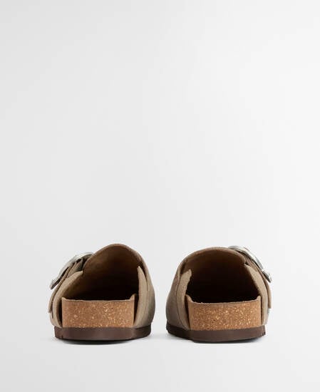 Kyra Closed Toe Sandal Taupe Suede