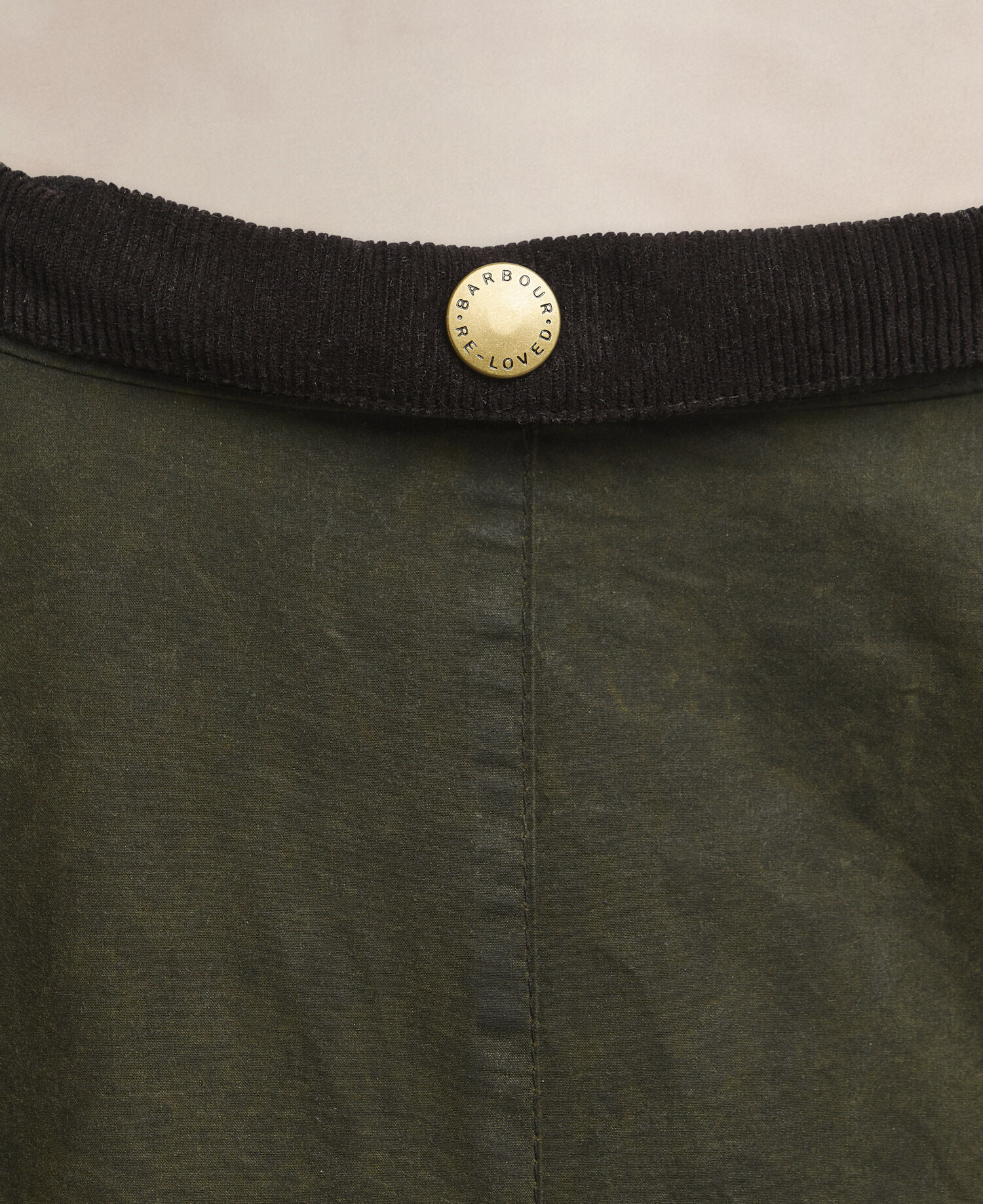 Barbour Re-Loved Defence Waxed Jacket - Size 18 Olive