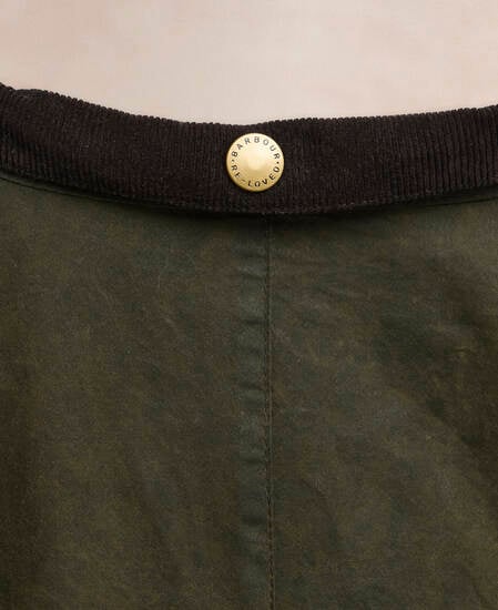 Barbour Re-Loved Defence Waxed Jacket - Size 18 Olive