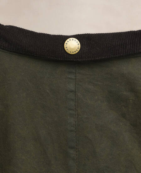 Barbour Re-Loved Defence Waxed Jacket - Size 18 Olive