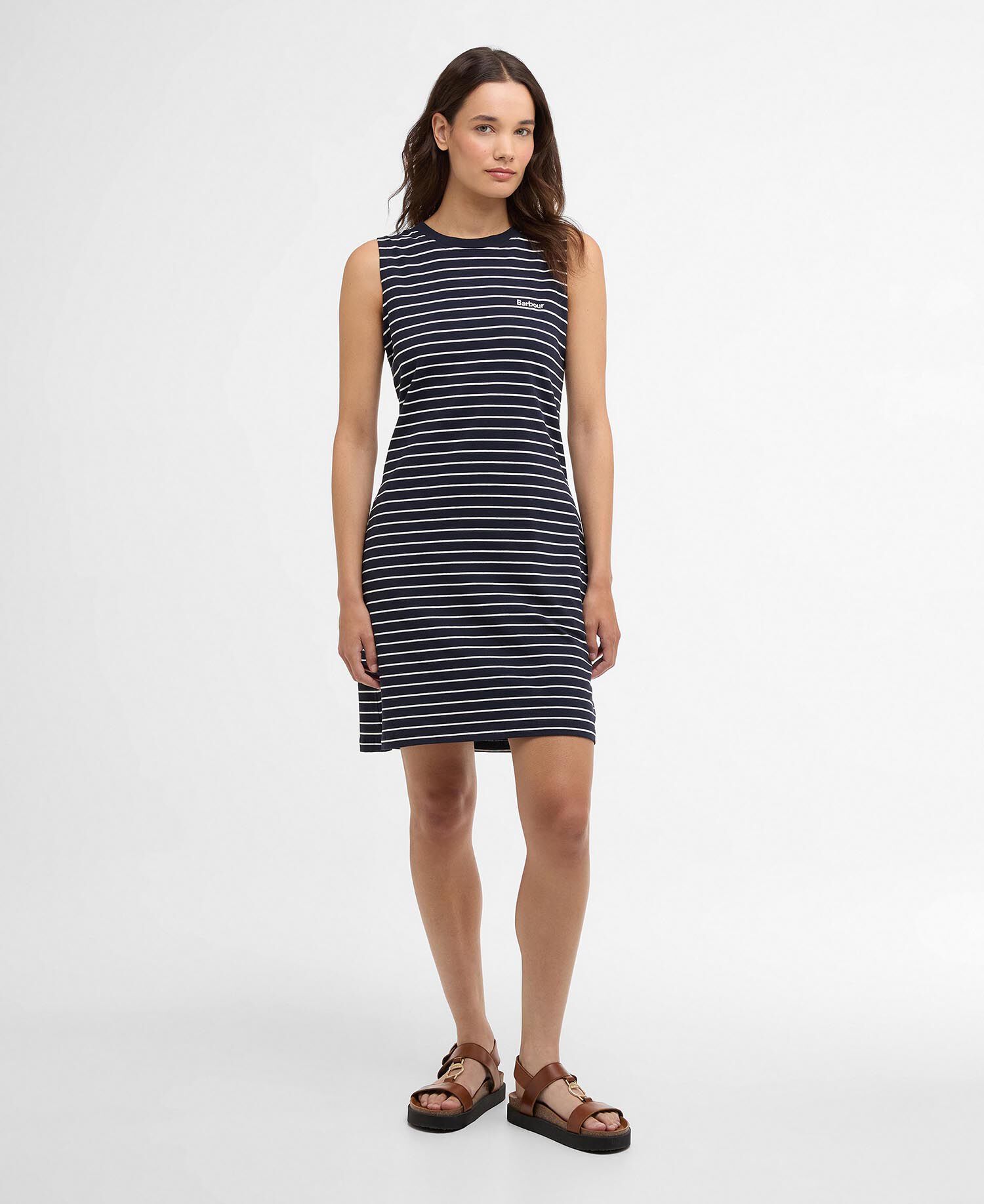 Hartland Striped Mini Dress Navy/Cloud Stripe
