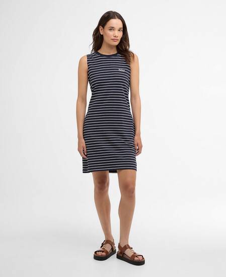 Hartland Striped Mini Dress Navy/Cloud Stripe