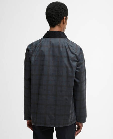 Tartan Ambleside Waxed Jacket Navy Tartan