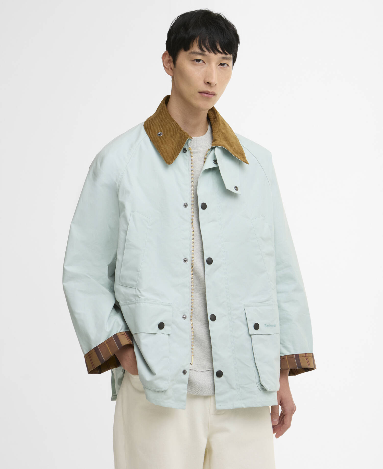 Freizeitjacke Oversized Bedale Ice Blue image number 0