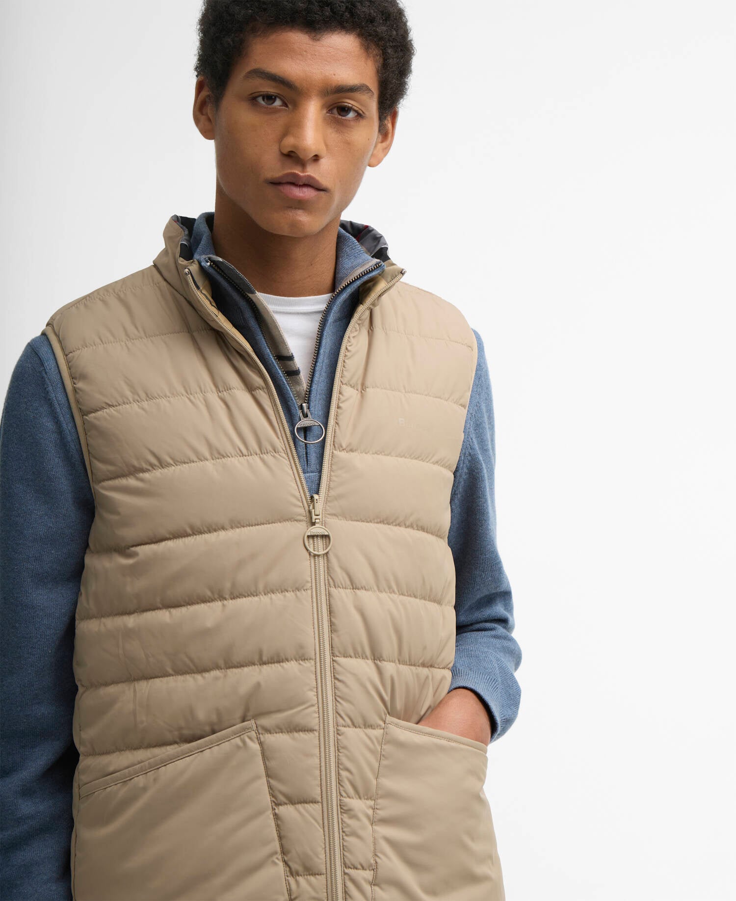 Piumino smanicato reversibile in tartan Dress Tartan image number 6