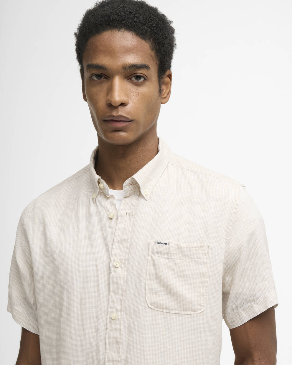Linton Linen Short-Sleeved Tailored Shirt