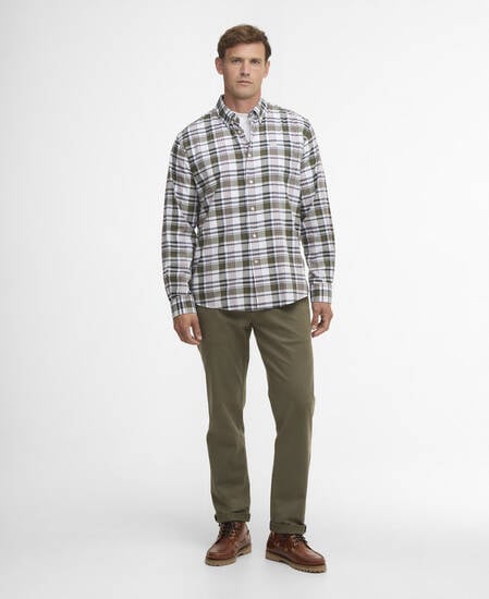 Hunwick Regular Shirt Olive