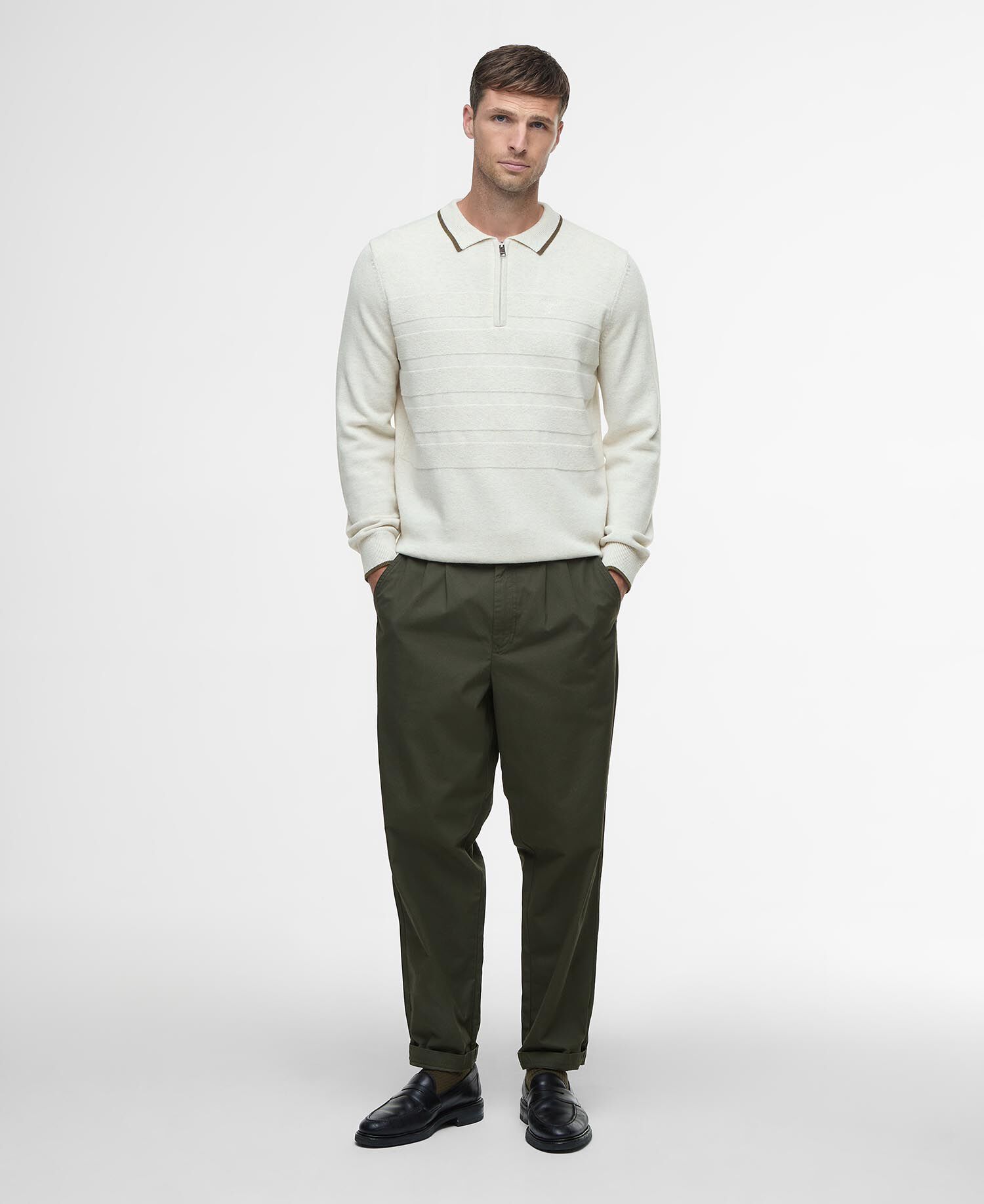 Fenhill Knitted Polo Whisper White