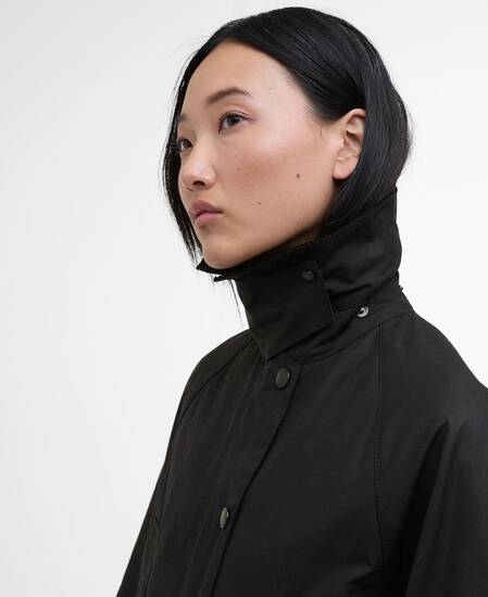 Women's Bedale Waxed Jacket Black/Cardinal Women's Bedale Waxed Jacket Black/Cardinal