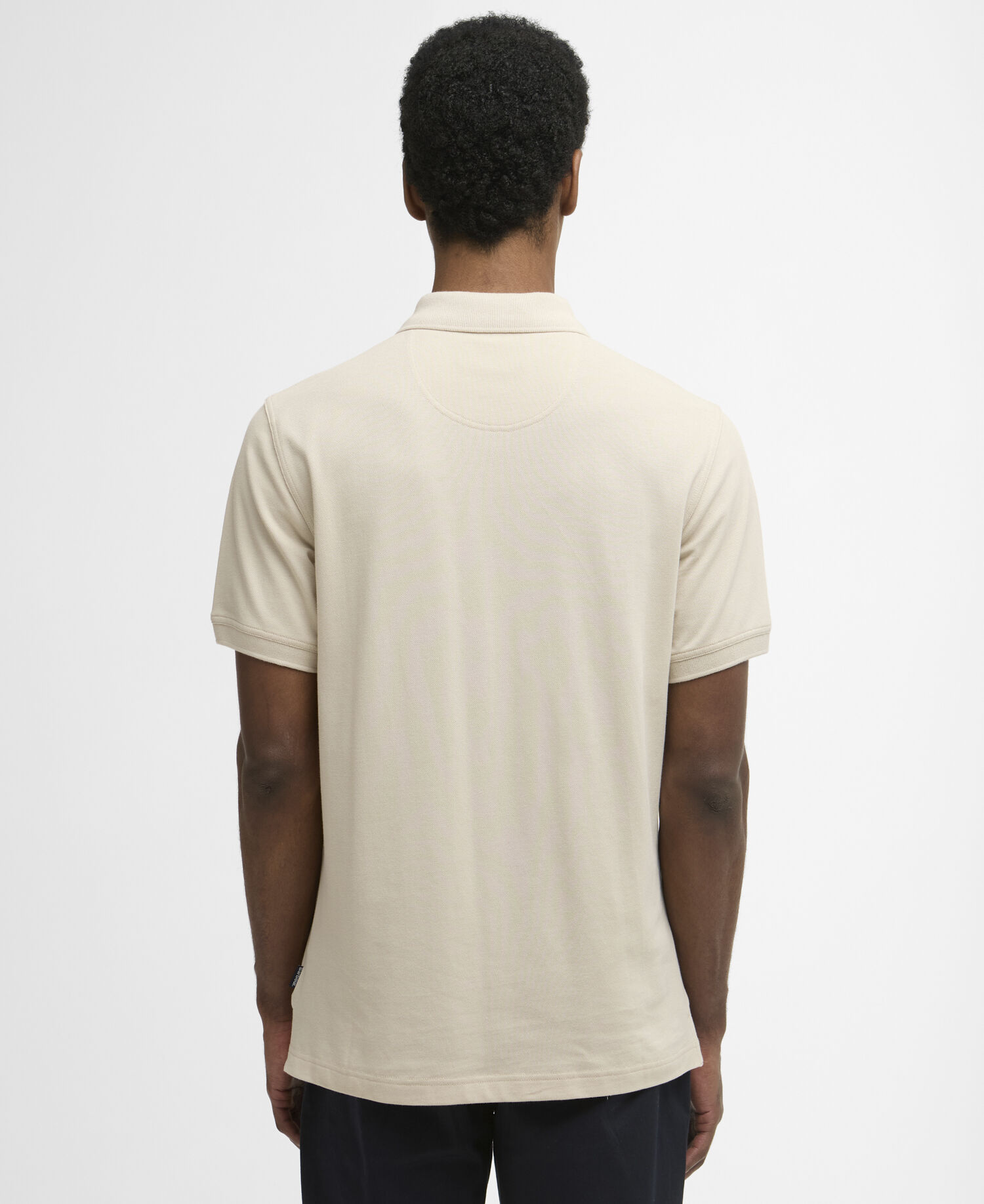 Reston Tartan Trim Tailored Polo Shirt Mist