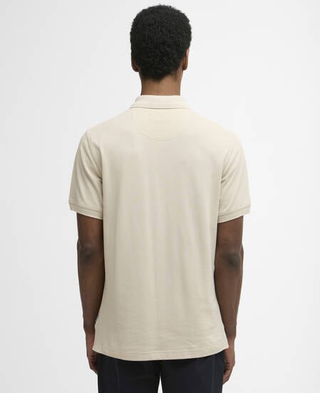 Reston Tartan Trim Tailored Polo Shirt Mist