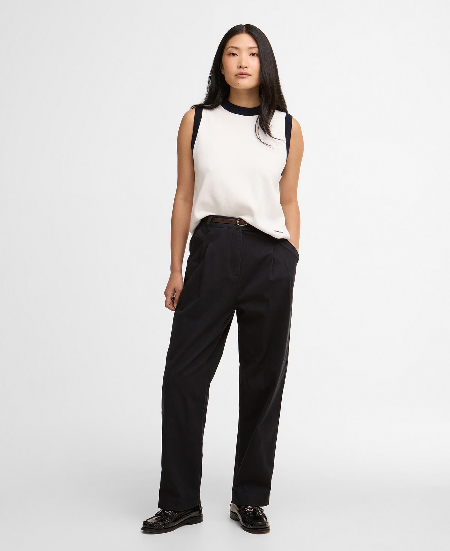 Verona Straight-Leg Trousers Dark Navy
